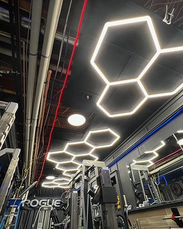 garage hexagon lights ceiling led