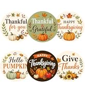 Alynta Fall Stickers Happy Thanksgiving Sticker 2 Inch 60PCS Fall Thank You | Autumn Stickers Tha...