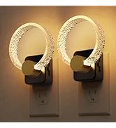 L LOHAS LED Night Lights Plug into Wall, 2 Pack Plug in Night Lights with Light Sensor, 3000K Sof...