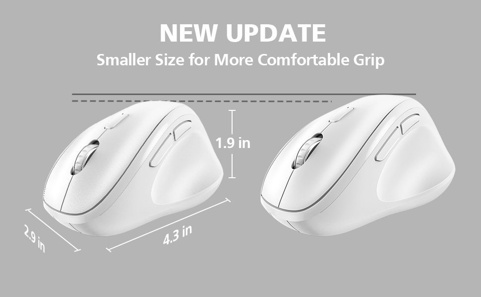 Ergonomic Wireless Mouse white