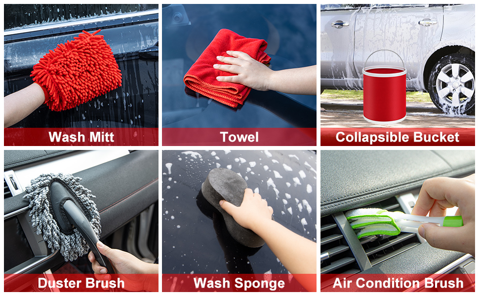 car wash kit with brushes