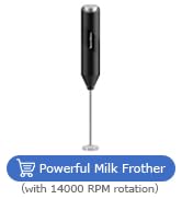 Bonsenkitchen Powerful Milk Frother for Coffee, Fast Handheld Drink Mixer with Stainless Steel Wh...