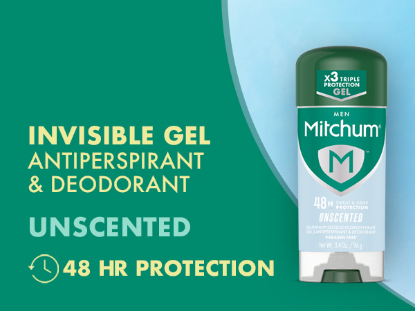 Invisible gel antiperspirant and deodorant