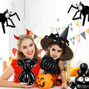260 Balloons Black Long Balloons for Balloon Animals