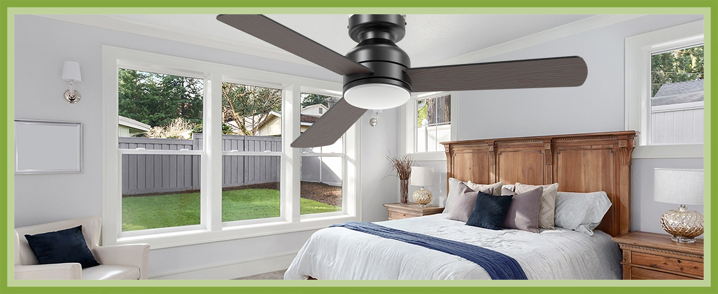 42 Inch Modern Ceiling Fans with Lights and Remote Control