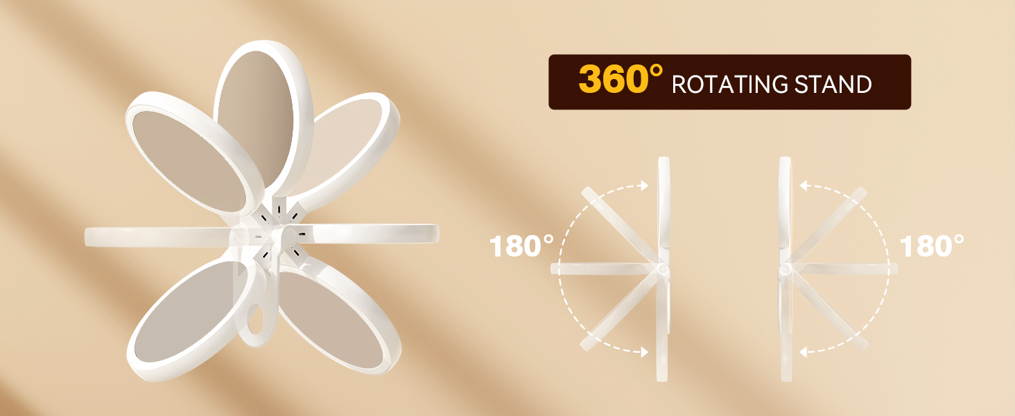 360° rotatable extendable arm for flexible viewing angles