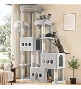Gitelsnour Cat Tree for Large Adult, 71.7'' Tall Cat Tower for Indoor Cats, Sturdy Heavy Duty Cat...