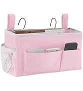 YOUDENOVA Bedside Caddy with 5 Pocket, Bedside Storage Organizer for College, Dorm Bed, Bunk Bed,...