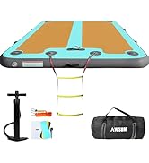 AWSUM Inflatable Floating Dock, 8ft/10ft Non-Slip EVA Surface Inflatable Swim Platform Dock for L...