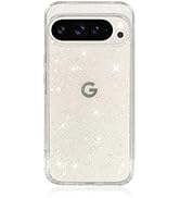 Tuokiou for Google Pixel 10/10 Pro Case Clear Luxury Crystal Glitter Bling Sparkly Transparent Pr...