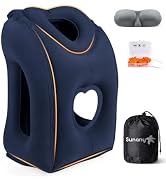 Sunany Travel Pillow, Upgraded Plane Pillow for Long Flights, Inflatable Neck Pillow Used for Air...