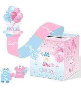 WNINK Baby Gender Reveal Pull Out Game with Voting Box, Gender Reveal Games, Fun Baby Shower Acti...
