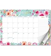 S&O Watercolor Floral Large Desk Calendar Goes Until Jun 2024 - Tear-Away Table Calendar 2023-202...