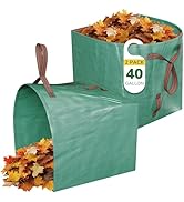 GreatBuddy Lawn Bag, 40 Gallon Yard Waste Bags, Heavy Duty PP Garden Leaf Bags for Leaves, Grass ...