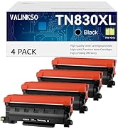 Valinkso TN830XL Toner for Brother Printer 4 Pack Compatible for Brother TN830 TN-830XL TN830XL/V...
