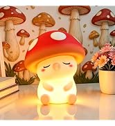 YR YRHH-PET Bubble Mushroom Night Light, Cute Squishy Lamp Mushroom Gifts | Orange Soft Silicone ...