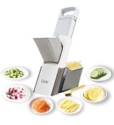 ChinKc Upgrade Safe Mandoline Slicer for Kitchen, Adjustable Vegetable Food Chopper Potato Fries ...