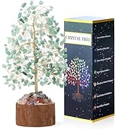 NUKAYAI Green Aventurine Crystal Tree of Life, Birthday Gifts for Women, Crystals and Healing Sto...