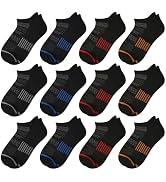 Comfoex 12 Pairs Boys Running Ankle Socks For Kids 4-6 6-8 8-10 10-12 Years Old Low Cut Athletic ...