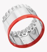COOKIEQUE 4-Pieces Fluted Round Cookie Cutters, Metal Circle Biscuit Cutters Set, Wave Cookies Cu...
