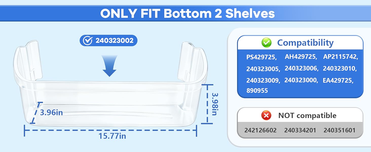 240323002 Refrigerator Door Bin Shelf