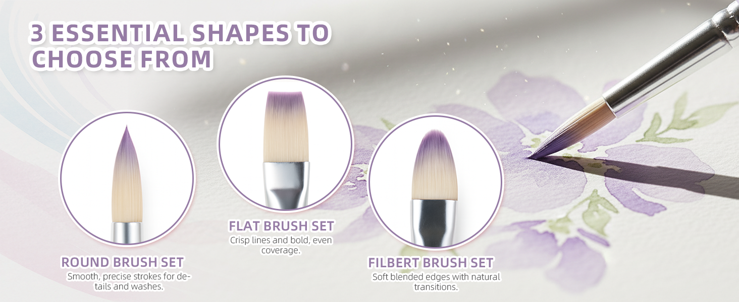 watercolor paint brushes