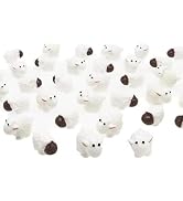 YLiiii 40Pcs White Mini Sheep Herd Figurines - Cake/Cupcake Toppers, Terrarium and Moss Landscape...