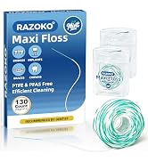 RAZOKO Threader Floss Convenient Time Saving for Braces,Implants and Wide Tooth Gaps,2-in-1 Expan...