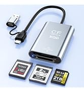 3IN1 CFexpress Type B/XQD/SD Card Reader,USB-A/C Aluminum USB3.2 10Gbps | CFexpress Type B Card M...