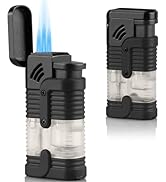 Kantion 2 Pack Torch Lighter Triple Jet Flame Butane Torch Lighters Refillable Butane Gas Lighter...