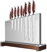 Fomidao Magnetic Knife Holder Stand,Large Double Sided Magnetic Knife Block WIthout Knives Stainl...