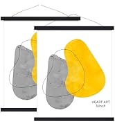 HEART ART Magnetic Poster Hanger Frame,16x20,16x24,16x22 Poster Frame Wood Wooden Magnet Hanging ...