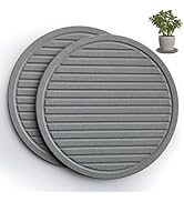 12 Inch Plant Saucers for Indoors - Diatomaceous Earth Flower Pot Drip Trays, Super Absorbent & D...