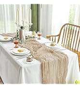 IVAPUPU 2 Pcs Cheesecloth Table Runner - 10ft Nude Boho Gauze Cheese Cloth Table Runner for Baby ...