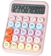 DANRONG Mechanical Switch Calculator with Big Buttons, Calculators Desktop, 12 Digits, Large LCD ...