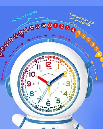 Azxb Analog Alarm Clock for Kids with Snooze and Nightlight