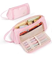 Zzrywuty Large Capacity Pencil Pouch Wide Opening Portable School Pencil Case for Women & Men,Adu...
