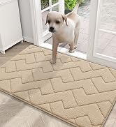 beige dog bed mat