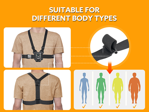 Dual Shoulder Mount, Body Worn Camera Vest Mount, for All Brand Body Camera