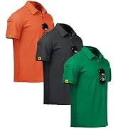 ZITY 3 Pack Mens Polo Shirt Short Sleeve Sports Performance Business Casual Golf Shirts for Men C...