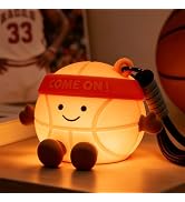 Gemmac Basketball Night Light for Kids with Clip, USB Rechargeable with Tap | Dimmable Sports Lam...