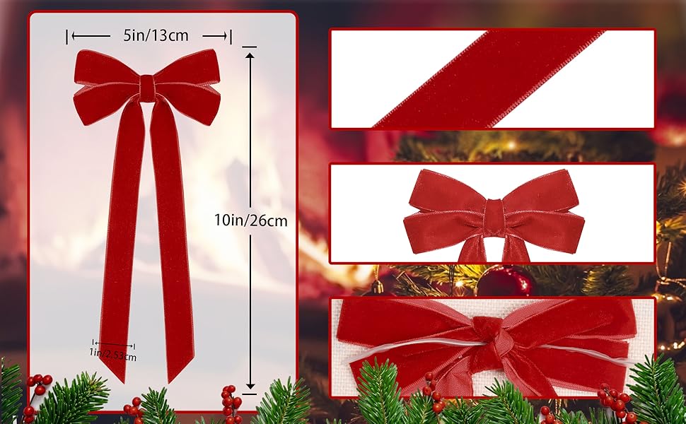 velvet bows for christmas tree