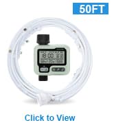 Misters for Outside Patio,Misting System for Cooling Outdoor,50Ft (15M)with Hose Timer for Wateri...