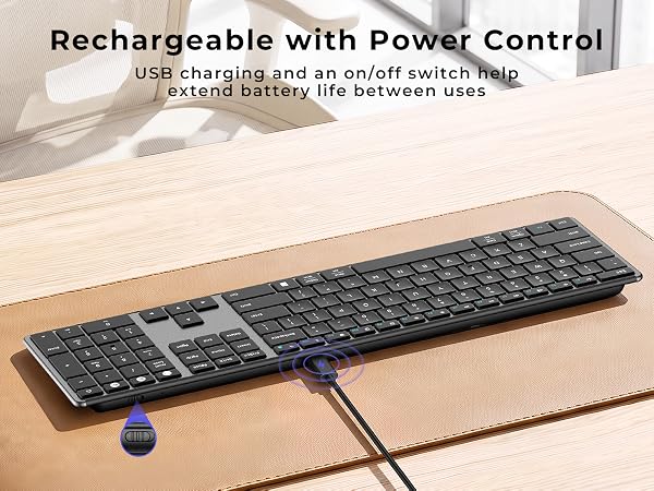 rechargeable bluetooth keyboard