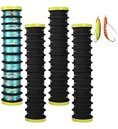 ZENFUN 4 Pc Fishing Line Storage Organizer, Fish Leader Holder with 12 Slots to Keep Your Lines T...