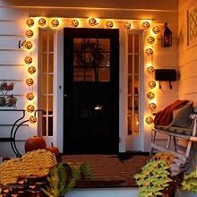 halloween decor pumpkin string lights