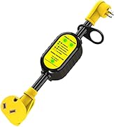 EyGde 15 Amp to 30 Amp RV Adapter, NEMA 5-15P to NEMA TT-30R Electrical Power Adapter with Handle...