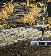 WORKPRO Lawn Leveling Rake, Heavy Duty Leveling Rake with 17” x 10” Ground Plate, Yard Leveling R...