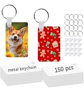 GEKIXUTP 150 Pcs Metal Sublimation Keychain Blanks Bulk,Double Sided Sublimation Blanks Keychain ...