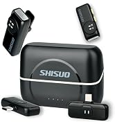 SHISUO A5 Wireless Lavalier Microphone, Noise Cancellation,48KHz CD-Grade Sound Quality, Dual Hea...